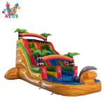Palm Tree Inflatable Water Slide For Kid Inflatable Slide With Pool