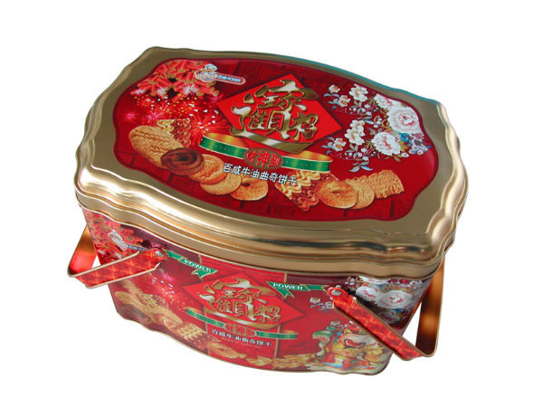 350g ISO9001 Gift Tin Cans Cookie Tin Storage Container