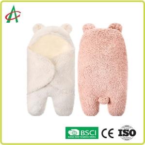China BSCI Infant Sleeping Bag , 24x11'' Plush Swaddle Blanket on sale