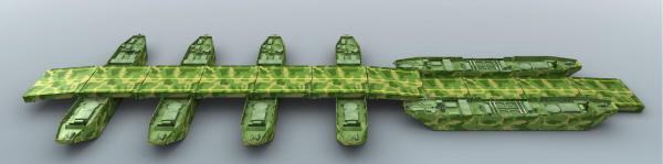Quality Elevated Pontoon Bridge /  Floating Bridge/River-crossing equipment for sale