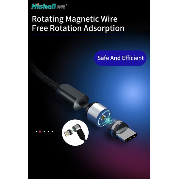 720 Degree Stable Magnetic Type C Charging Cable Multiscene Portable