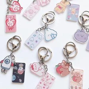 China 2inch Fashion  Custom Key Chain Hard Enamel Blank Metal Cartoon Keychain on sale