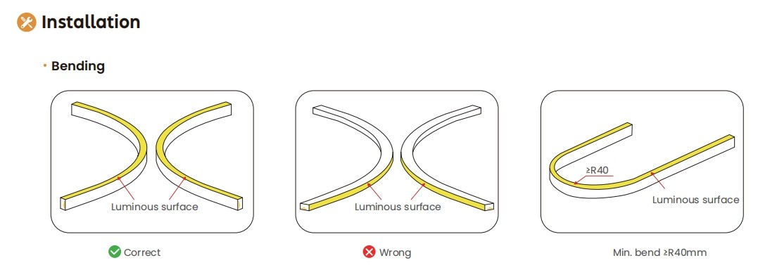 12V / 24V Side Bend LED Neon Lighting Strip Easy Installation LED Neon Flex Light