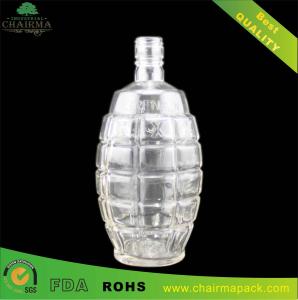 High-end grenade-shape Glass Bottle for Vodka or Whisky