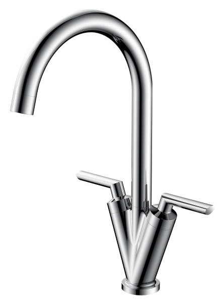 Quality Double Handle Brass Kitchen Mixer Taps With Single Hole T81011 for sale
