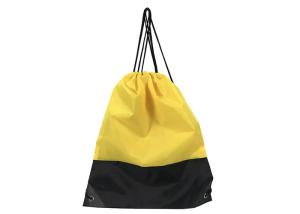 Buy cheap Black Yellow Small Cinch Sack 210D Poly Drawstring Cinch Sack product