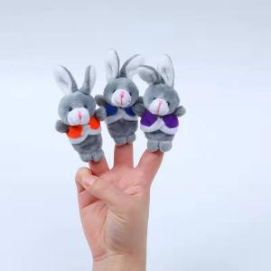 China Family Member Interactive Animal Plush Finger Puppets For Kids OEM on sale