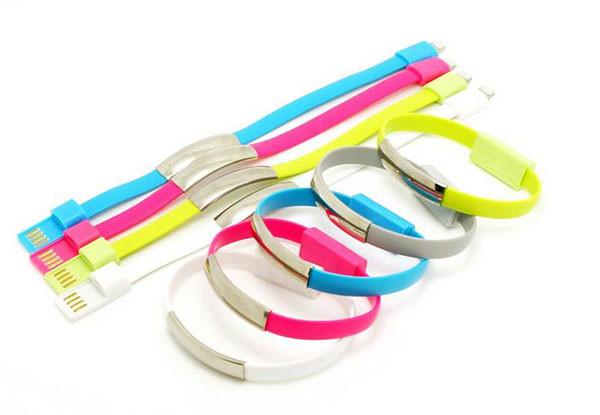 Quality 20cm Wrist Band USB cable line, Micro 5 pin USB Data Charging line for Iphone for sale