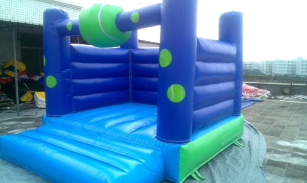 Quality Ocean Blue Commercial Bounce Houses Jumping With PVC Tarpaulin for sale