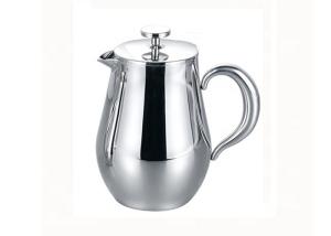 304 1000ml Pear Shape insulated stainless coffee plunger Double Wall