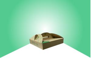 China Custom Pizza Paper Packaging Boxes Food Grade Material With Handle on sale