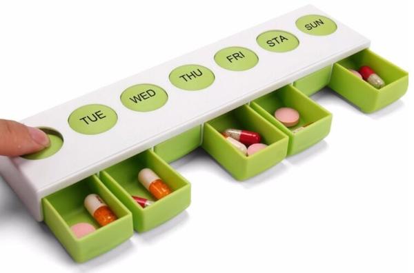 Quality Weekly unique design spring push button medicine box, Monthly plastic medicine storage box for 31 day, case, box, contai for sale