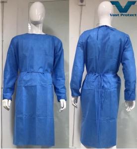 Buy cheap CE Certified Disposable Surgical Gown Soft SMS Fabric Coverall Quick Moisture Transmission product