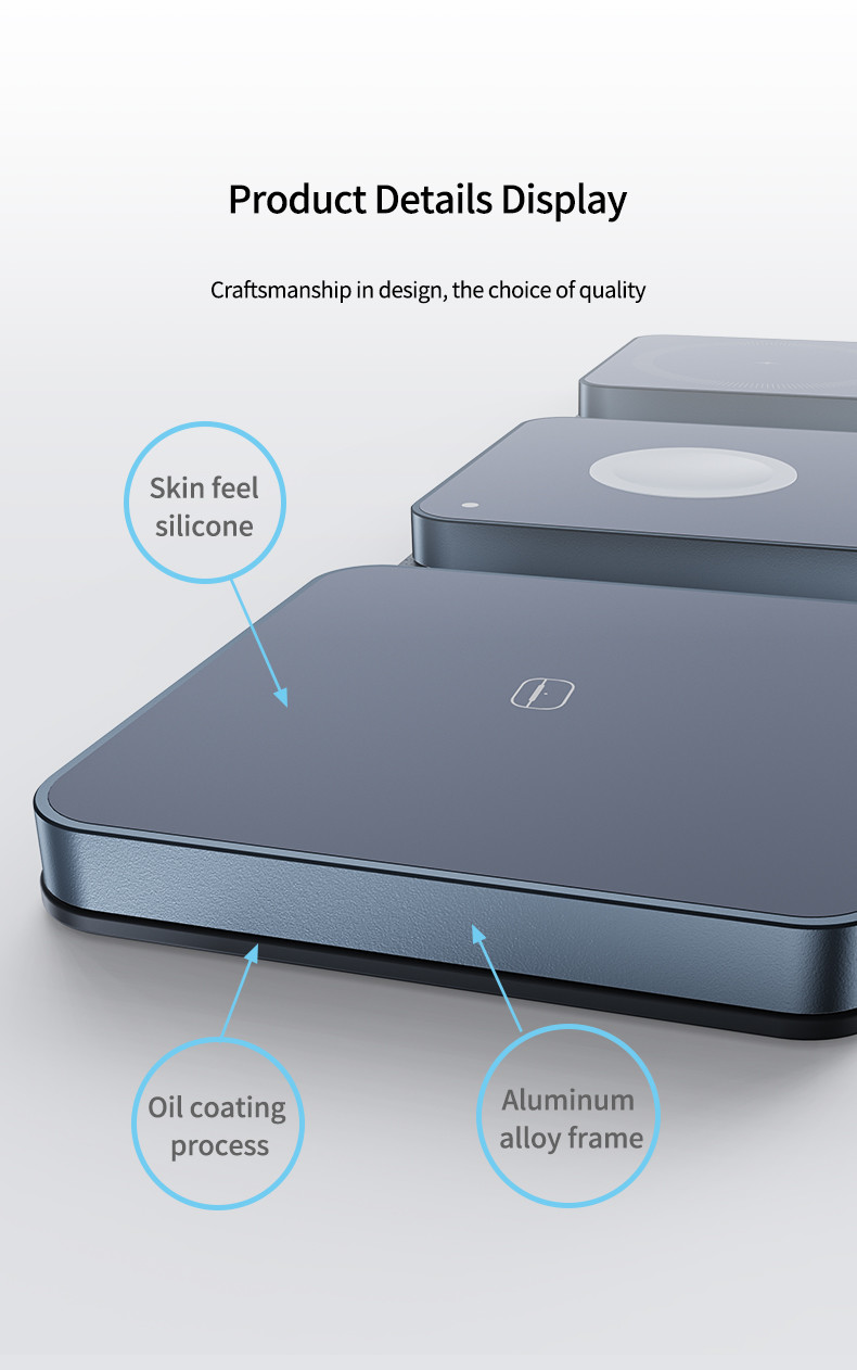 Magnetic Foldable 3-in-1 Travel Wireless Charger For Apple Devices