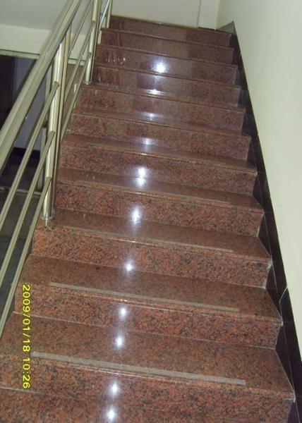 Quality G562 Maple Red Granite Stair Treads slab tile cheap chinese stone Polished flamed for sale