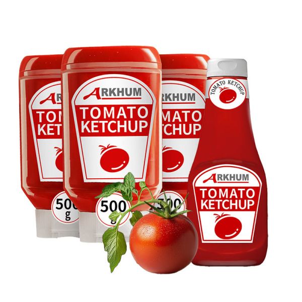 Tomato Ketchup Sauce in Bottles with 2-Year Shelf Life