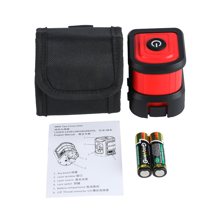 DIY Green Beam Crossline Laser Level Self Leveling Rotary With AA Battery Power Supply