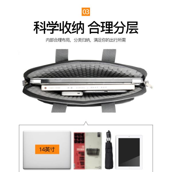 ANTI-SEISMIC COMPUTER BAG CROSS-BORDER HAND BILL SHOULDER BUSINESS NOTEBOOK BAG 14/15.6/17.3 INNER BAG BRIEFCASE