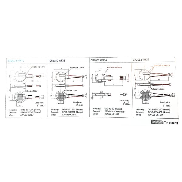 3.0V 240mAh CR2032 Maxell Panasonic Lithium Ion Rechargeable Batteries Coin Button