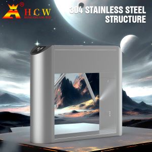 HCW Access Control Half Height Barrier Turnstile Gate 50HZ Support QR / Bar Code