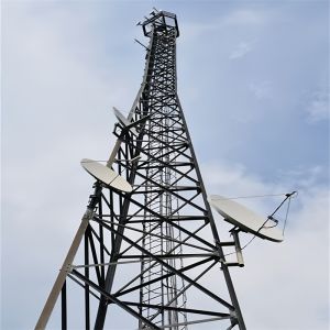 30-80m Galvanized Telecommunication Mast 3 Legged Angular Steel Tower