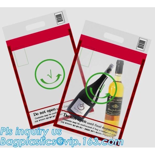 money locking security bag courier plastic bag, plastic self adhesive evidence bag/security bag, Temper-Evident Bags, De
