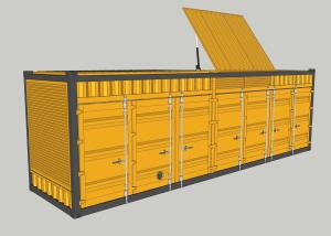 13M2 Frame Box Shipping Container Equipment 20GP IP54