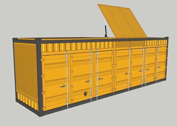 Quality 13M2 Frame Box Shipping Container Equipment 20GP IP54 for sale
