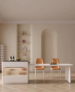 Rock Plate Hotel Restaurant Furniture Creative Dining Table Set