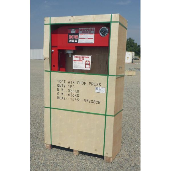 Hydraulic 2 Column 100 Tonne Shop Press With Pressure Gauge