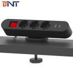 Clamp on desk design round corner desktop socket for conference table