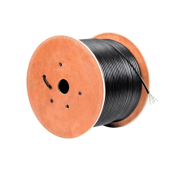 Outdoor PE Jacket SF/UTP CAT6 Ethernet Cable with Solid Bare Copper Conductor and CPR Certification