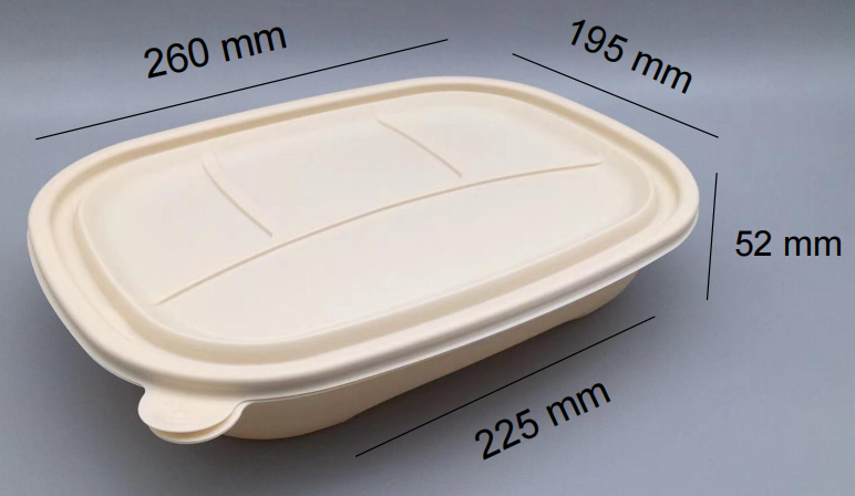 4 Compartment Disposable Container Rectangular Take Away Box 1250ML 1100ML