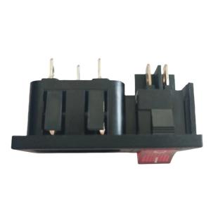 China 15A 250V Panel Mount IEC C14 Inlet Socket with Boat Shape Rocker Switch on sale