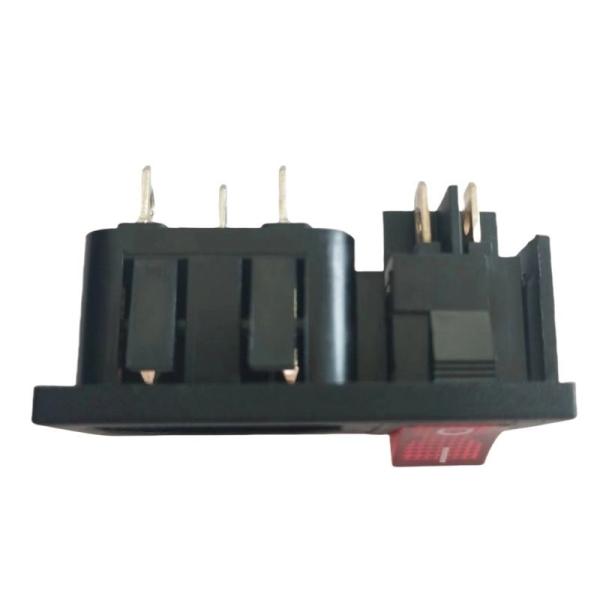 Quality 15A 250V Panel Mount IEC C14 Inlet Socket with Boat Shape Rocker Switch for sale