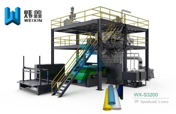 Quality SS 3200 PP Non Woven Fabric Machine / PP Spun Bonded Fabric Extruder Line for sale