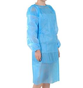 Buy cheap Lightweight Disposable CPE Gown Comfortable Wearing With Elastic Cuffs product