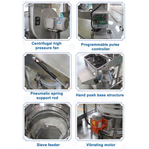 Vibration Feeder With Pulse Dust Jet Filter Feed Mill Machine For Making Feed