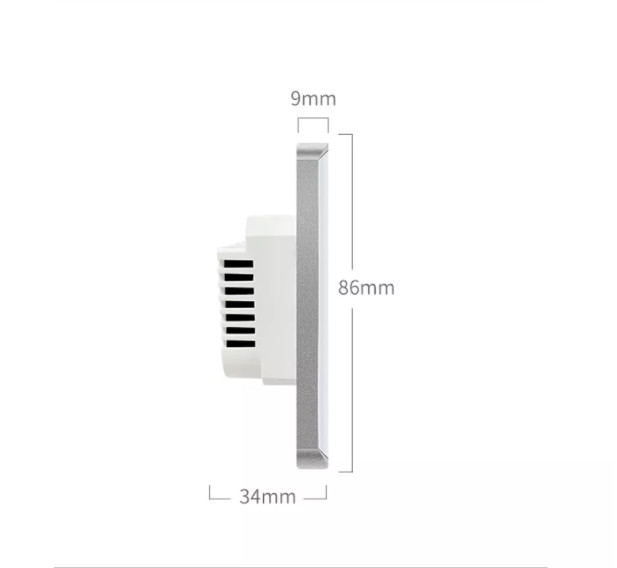 Glomarket 1 Gang Tuya Wifi Switch Curved Surface Manual Smart Wifi Touch Wall Switch