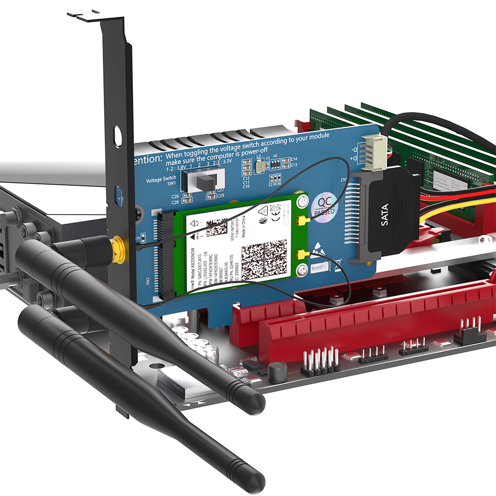 Mini PCI-E PCI Express to PCI-E 1x Adapter for WiFi and 3G-4G-LTE card