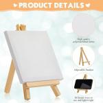 10x10cm Mini Canvas Board Sets With Easel For Painting , Art Stretched Canvas
