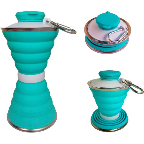 OEM Folding Silicone Collapsible Water Bottles Customized 500ml