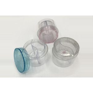 Buy cheap 10ml Separate Day And Night Face Cream Jars Transparent PS product