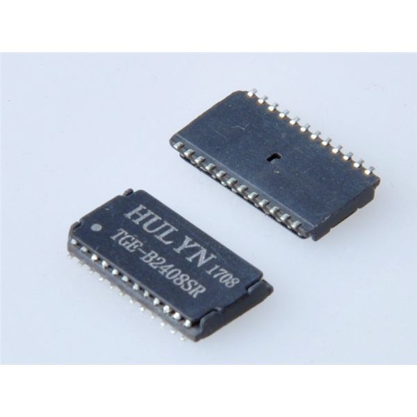 10/100/1000 Base-T Quad port SMD LAN Magnetic Transformer,24PIN,Very low profile PCMCIA /PC Card, SMD package.