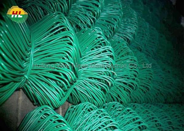 Quality 1.2m 10mtr Chain Link Wire Fence Green PVC Coated Anti Rust Protection for sale