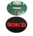 Oval LED scrolling name badge