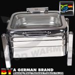 Square GN2/3 Catering Chafing Dish With Compact Storage Stackable 3 In 1 Frame