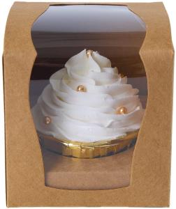 Single Clear Wedding Cupcake Disposable Cardboard Cake Boxes