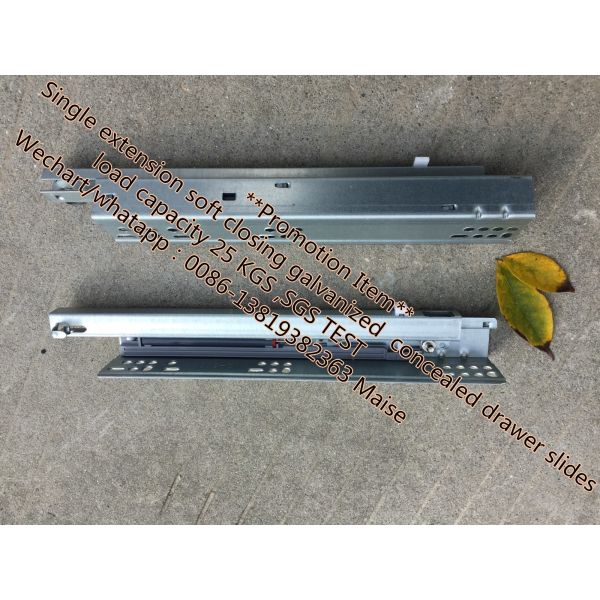 Washing Room Undermount Soft Close Drawer Slides Triple Extension 10"