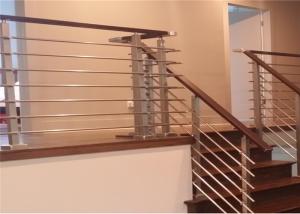 China Home Safety Stainless Steel Rod Railing , Steel Railing Design For Balcony on sale